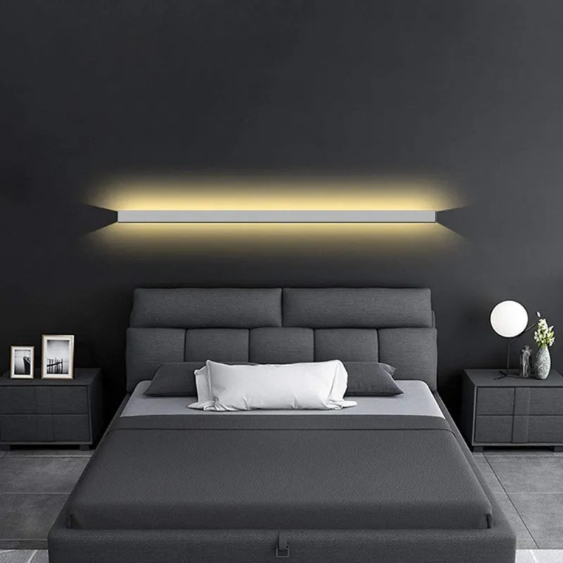Applique grise barre aluminium profilé led variable ip54 50cm-100cm-150cm-200cm gris