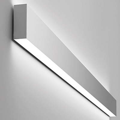 Applique grise barre aluminium profilé led variable ip54 50cm-100cm-150cm-200cm gris
