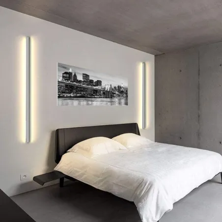 Applique grise barre aluminium profilé led variable ip54 50cm-100cm-150cm-200cm gris