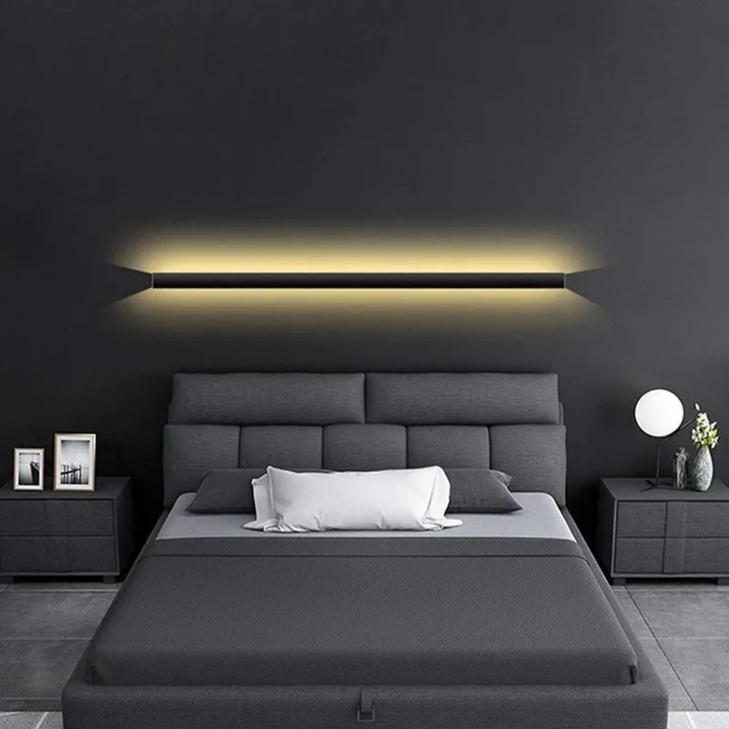 Applique noire barre aluminium profilé led variable ip54 50cm-100cm-150cm-200cm noir