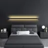 Applique noire barre aluminium profilé led variable ip54 50cm-100cm-150cm-200cm noir