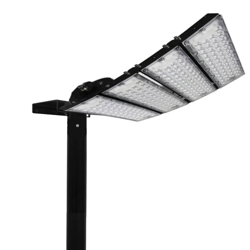 support-projecteur-pour-mat-poteau-droit-candelabre-eclairage-public-noir
