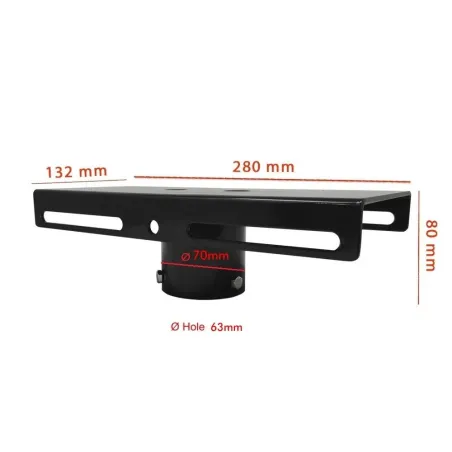 support-projecteur-pour-mat-poteau-droit-candelabre-eclairage-public-noir