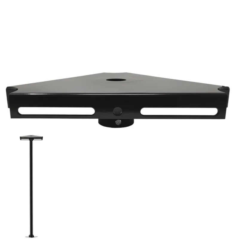 support-projecteur-pour-mat-poteau-droit-candelabre-eclairage-public-noir