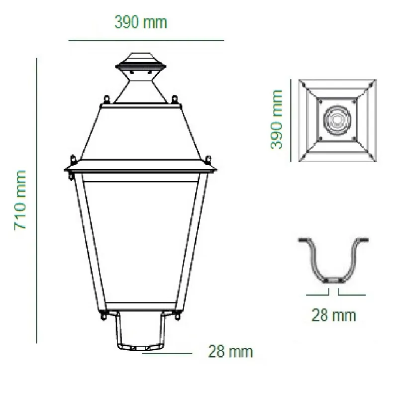tete-de-mat-lanterne-40w-5400lm-eclairage-public-