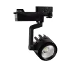 projecteur led 30w noir-36°-cri 80-3000lm-3000k-4000k-5000k-sur rail 3 allumages aluminium noir boutiques commerces