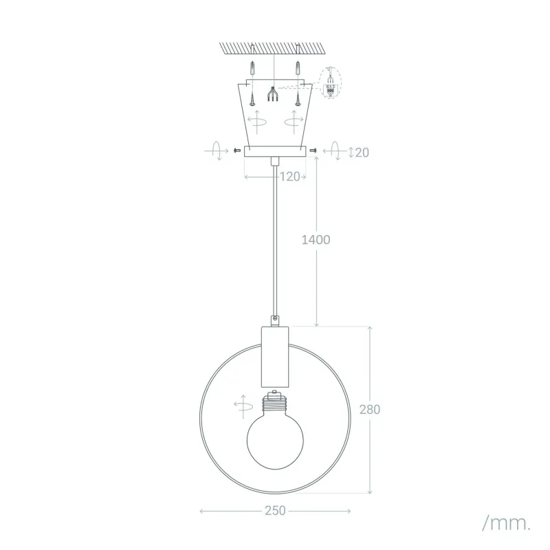 suspension-plafonnier-retro-culot-e27-anneau-
