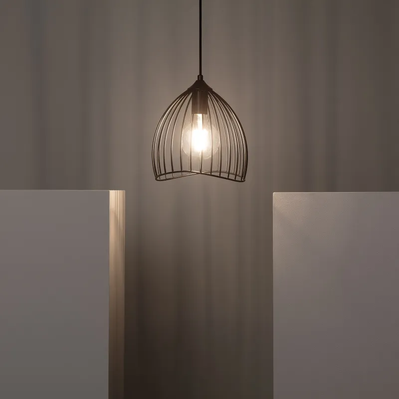 Suspension luminaire suspendu acier doré culot e27