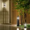 TRIO Lampadaire extérieur antracite et transparent claire GARONNE -...