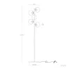lampadaire intérieur luminaire noire culot e27 boule verre