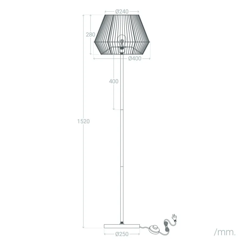 lampadaire-sur-pied-abat-jour-tresse-culot-e27-pied-noir