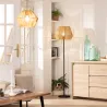 lampadaire-sur-pied-abat-jour-tresse-culot-e27-pied-noir