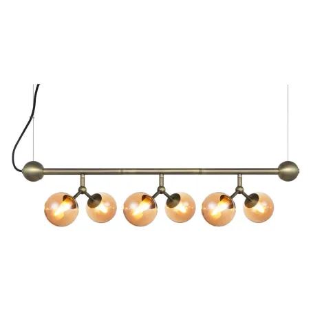 ATOM  Mini Horizontal laiton antique et ambre verre, 6xG9