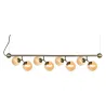 ATOM  Maxi Horizontal laiton antique et ambre verre, 8xG9