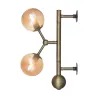 ATOM applique laiton antique et ambre verre