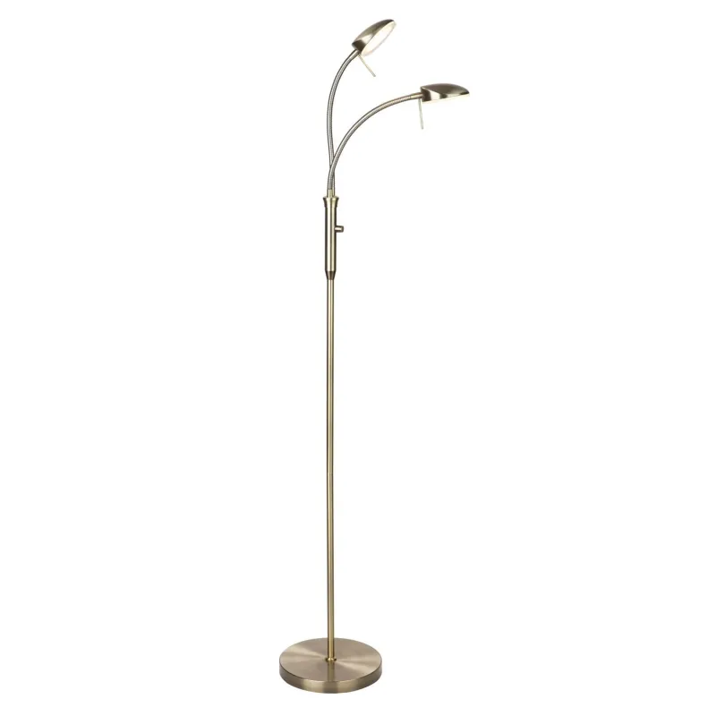 Vegas lampadaire avec Dimmer laiton antique