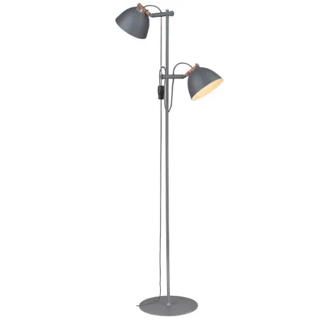 ARHUS lampadaire 2L  diam.18 G9,  gris / bois