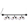 ATOM Mini Horizontal verre noir et gris, 6xG9