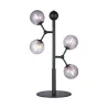 ATOM lampe de table, noir et gris verre, 4xG9