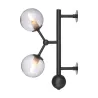 ATOM applique noir et gris verre, 2xG9
