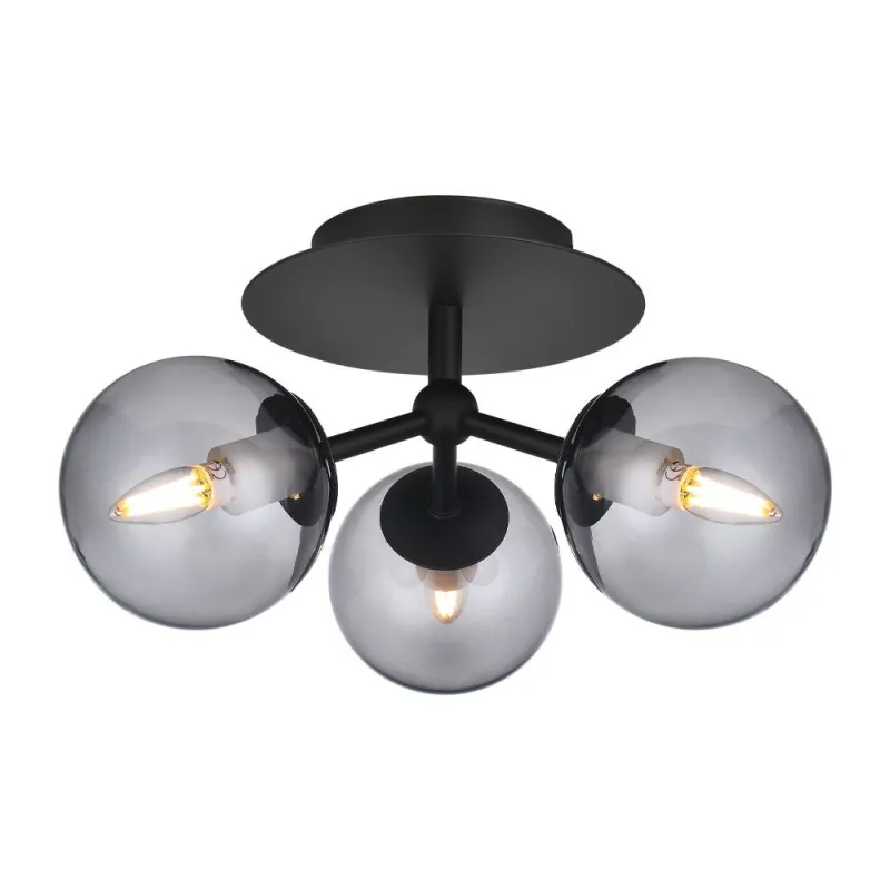ATOM TRIO, noir et gris verre, 3xG9