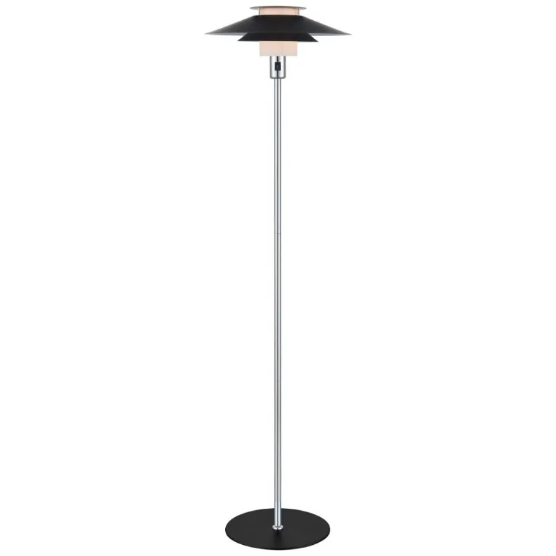RIVOLI lampadaire diam.40 noir/chrome