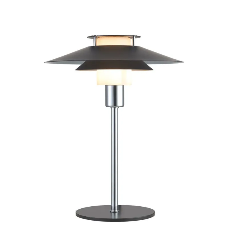 RIVOLI lampe à poser diam.24 noir/chrome