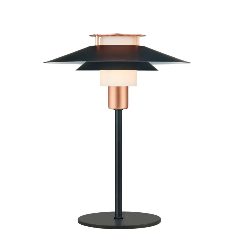 RIVOLI lampe à poser diam.24 noir-cuivre