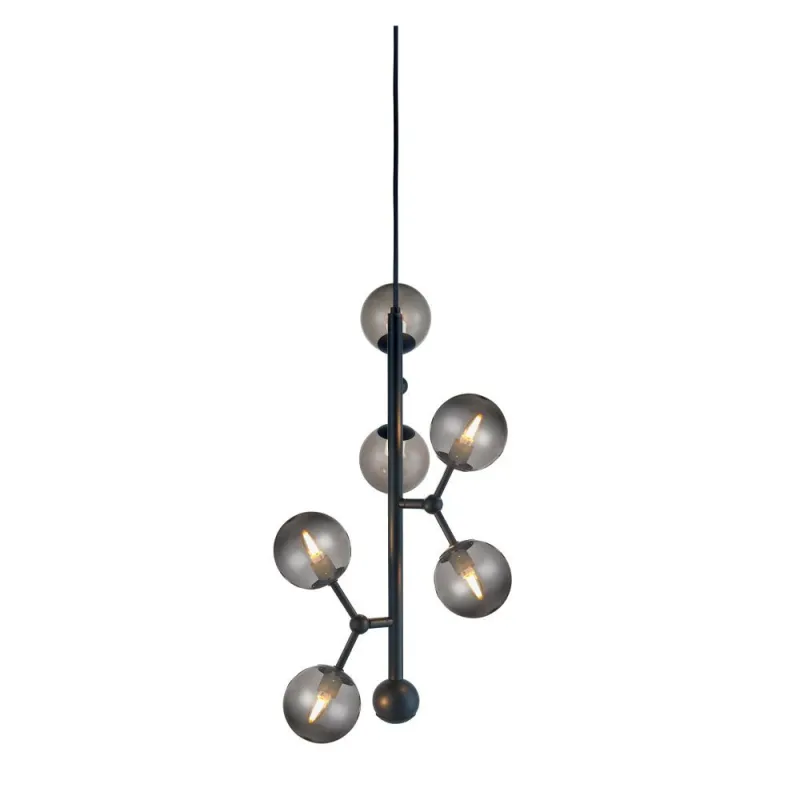 ATOM Vertical noir et gris verre, 6xG9