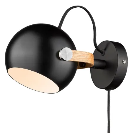 D.C  applique diam.12 G9, noir / chene