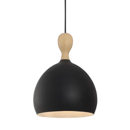 Dueodde suspension Metal/bois diam.24cm E27 noir