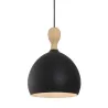 Dueodde suspension Metal/bois diam.24cm E27 noir