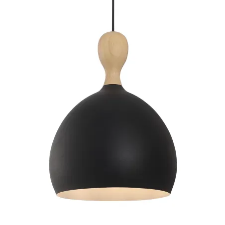 Dueodde suspension Metal/bois diam.30cm E27 noir