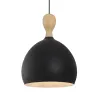 Dueodde suspension Metal/bois diam.30cm E27 noir