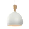 Dueodde suspension Metal/bois diam.30cm E27 blanc