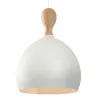 Dueodde suspension Metal/bois diam.39cm E27 blanc