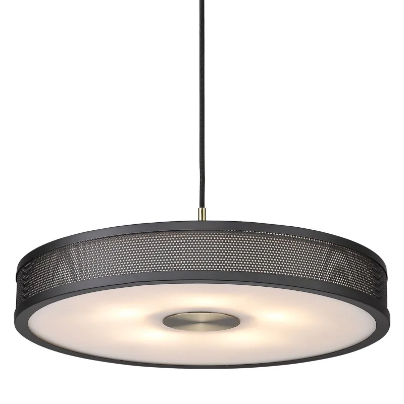 Panel suspension noir antique 5xG9 Metal diam.43cm
