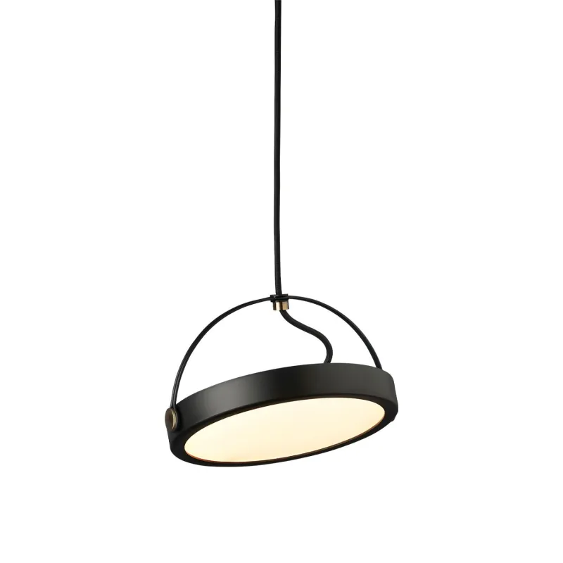 Pivot suspension diam.20cm Int LED noir/antique