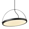 Pivot suspension diam.40cm Int LED noir/antique