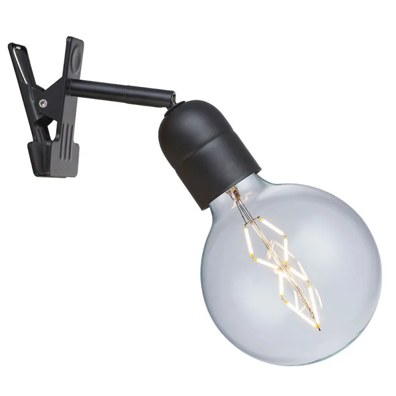 ELEGANCE lampe avec pince E27  noir