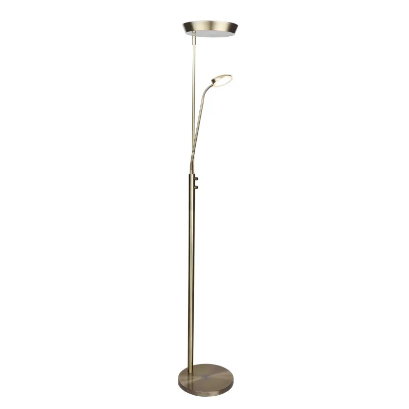 Vegas Combi lampadaire avec Dimmer laiton antique