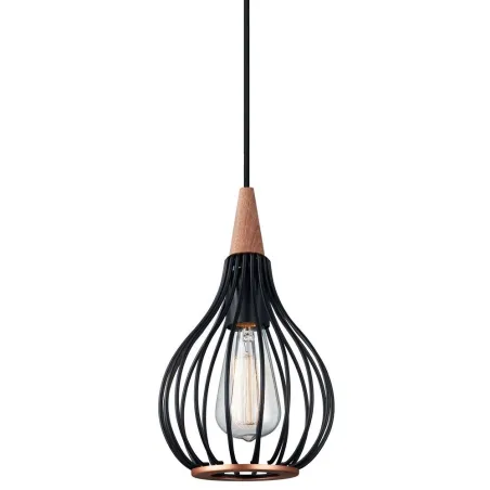 DROPS  suspension diam.17 /noir/bois foncé