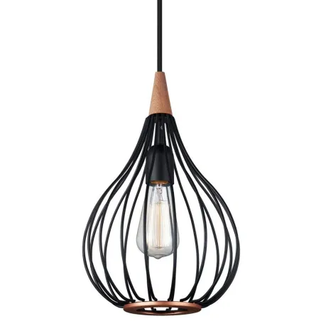 DROPS  suspension diam.23 /noir/bois foncé