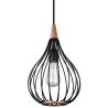 DROPS  suspension diam.23 /noir/bois foncé