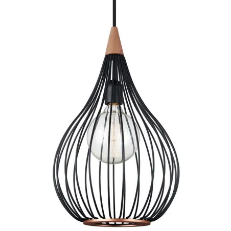 DROPS  suspension diam.30 /noir/bois foncé