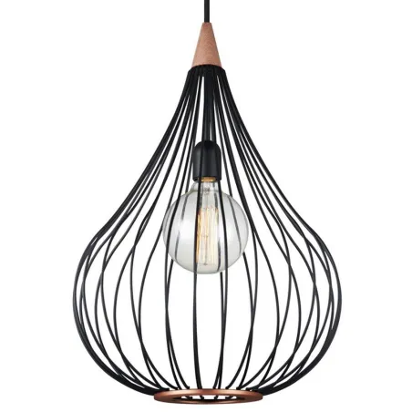 DROPS  suspension diam.38 /noir/bois foncé