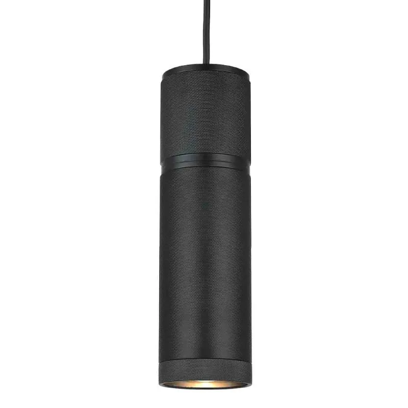 Halo- the suspension, suspension cylindrique en Metal noir diam.12 2,5m cable