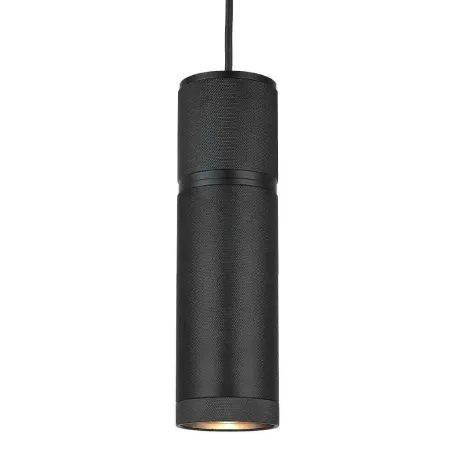 Halo- the suspension, suspension cylindrique en Metal noir diam.12 2,5m cable