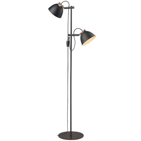 ARHUS lampadaire 2L  diam.18 G9,  noir / bois