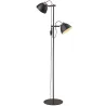 ARHUS lampadaire 2L  diam.18 G9,  noir / bois